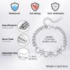 Vnox Six-Sided Rivet Chain Bracelet for Men, Adjustable Punk Men's Jewelry, Stainless Steel Never Fade Hip Hop Wristband Gifts