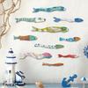 10Pcs Coastal Wooden Fish Wall Decor Handcrafted Nautical Art for Beach Lake House Rustic Cutouts for Indoor Outdoor Display Ocean Party Decorations