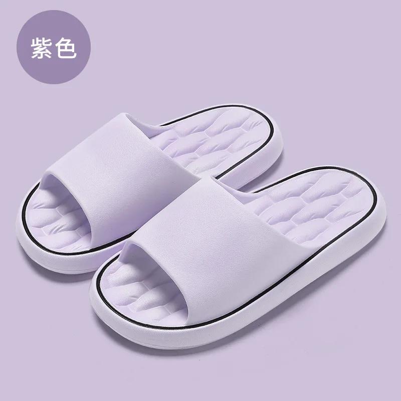 Fashion Summer Men and Women Slippers Ultra Light Soft EVA Slippers Elastic Shoes Colorful Simple Bathroom Flip Flop Sandals