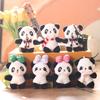Cute Panda Plush Doll With Pp Cotton Filling For Bags And Gift Accessories