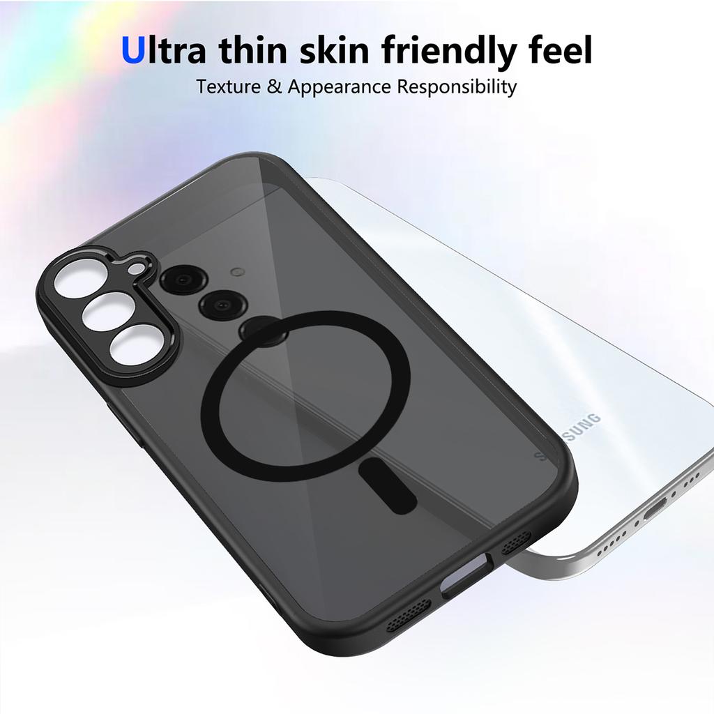 For Samsung Galaxy A16 4G/5G Magnetic Case Skin Touch Matte Translucent PC + TPU Anti-Drop Phone Cover