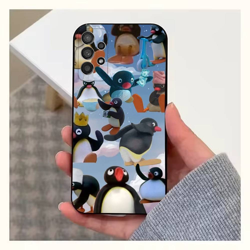 

Cartoon Pingu Penguin Case For Samsung S22,S25,S24,S23,Ultra,FE,S20,S10,Plus,S21,S9,Lite,Soft Silicone Black SamsungS10Plus