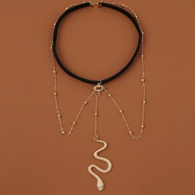 Jewelry 2021 Creative Elastic Snake Long Leg Chain Female Bohemian Trend Multi-layer Chain Jewelry Bracelet on the Leg #0735