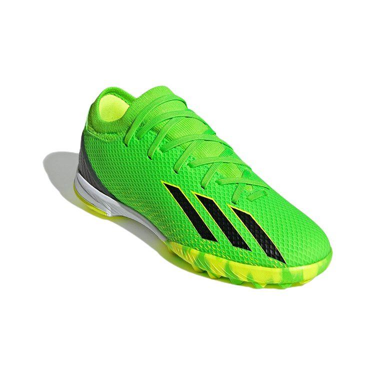 adidas X Speedportal 3 TF J Rutschfest Abriebfest Niedrig geschnitten Fußballschuhe für Kinder Neongrün Kinder GW8489