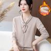 New Mother Autumn and Winter Clothing Temperament Fleece Thickened Sweater Middle-aged and Elderly Women with Bottoming Shirt Knitted Top