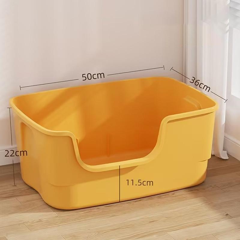Cat Litter Box Bedpan Big Mac Oversized Cat Tray Bedpan Large Capacity Semi-Closed Plastic Anti-Splash Cats Toilet Pet Supplies