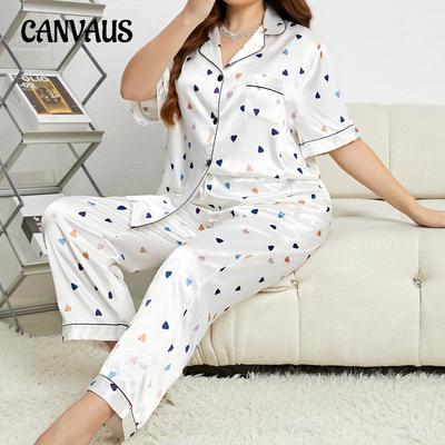 Übergröße Damen Love Pyjamas Sexy Homewear Einfache Mode Lässig Bequemes Pyjama-Set