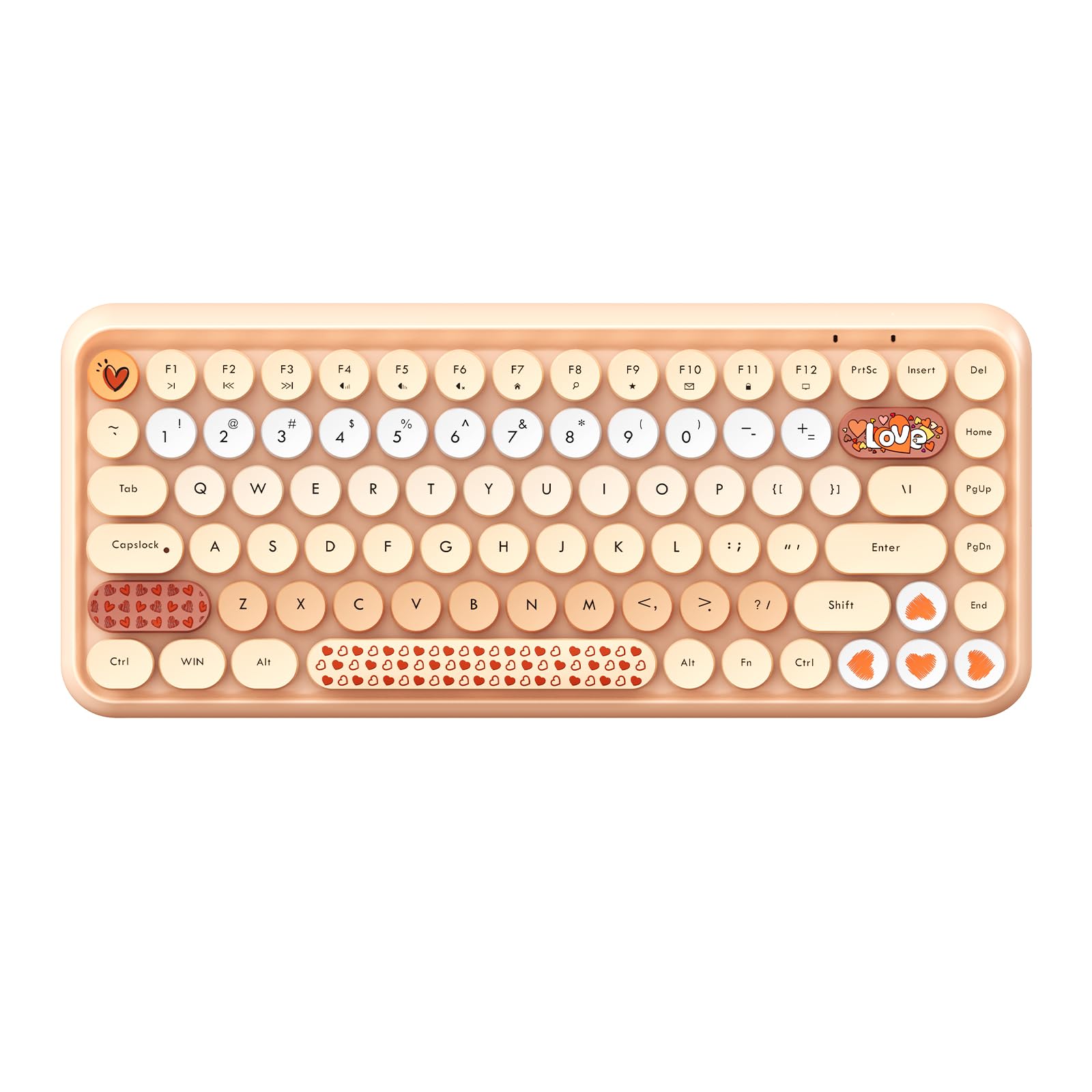 

FELiCON Bluetooth Keyboard 308i Wireless Compact Keyboard Lightweight Bluetooth Keyboard Typewriter (Gradient Orange)