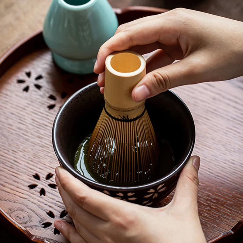 Bamboo Chasen 100Mesh Tea Brush Japanese Ceremony Teaware Kitchen Accessories Green Matcha Tea Powder Whisk Tea Whisk Matcha Kit