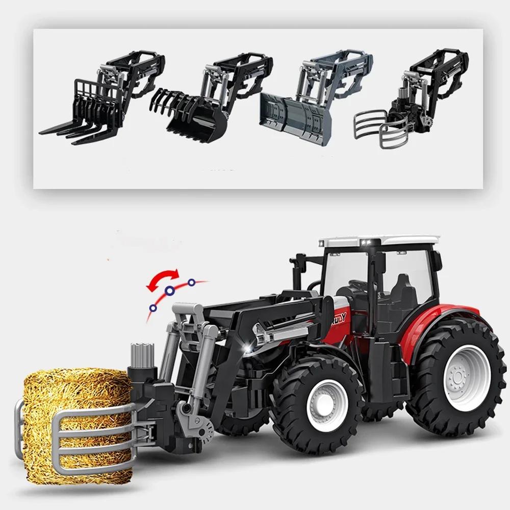 Dálkově ovládaný traktor RC Farmářský náklaďák Auto Přívěs 2.4G Farmářský simulátor Nákladní auto Miniaturní zemědělské vozidlo Hračky Model Děti Chlapec