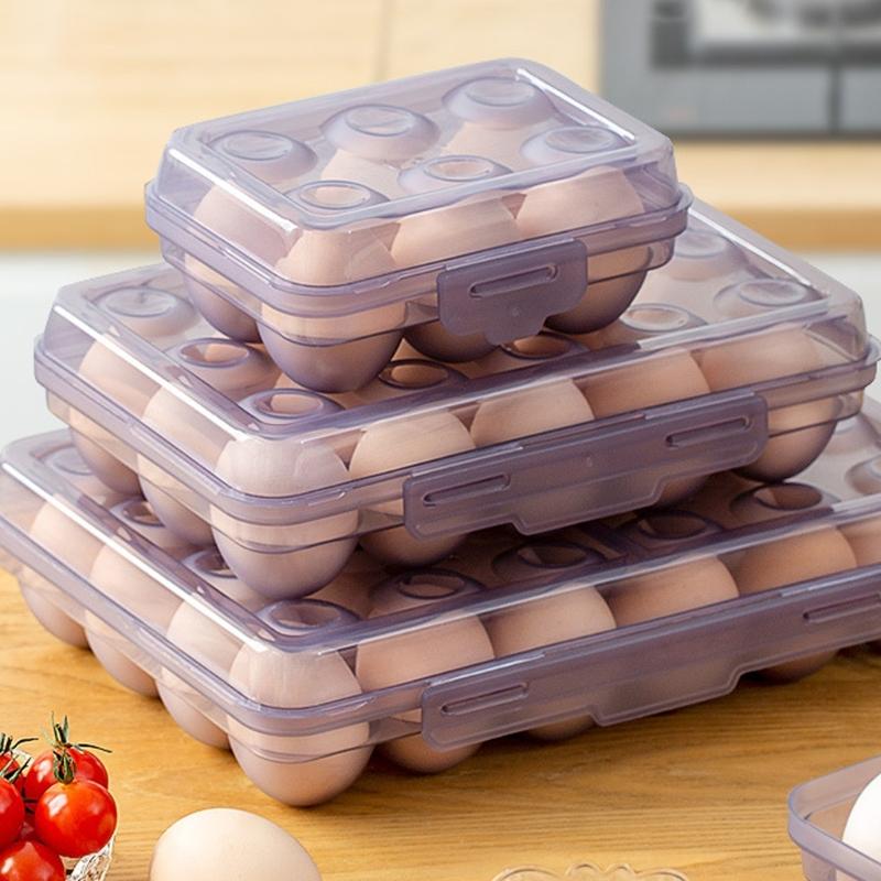 Clear Eggs Holder For Kitchen Storage Clear Plastic Container Organizers With Easy Cleaning Design Kitchen Eggs Tray