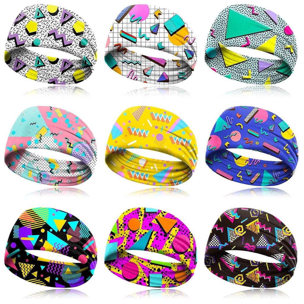 Retro Fashion Print Breathable Sports Headband for Travel, Parties, Yoga, and Running