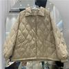 Women's 2022 Winter Korean Argyle Turn-Down Collar Down Jacket - Bright Color Duck Down Coat