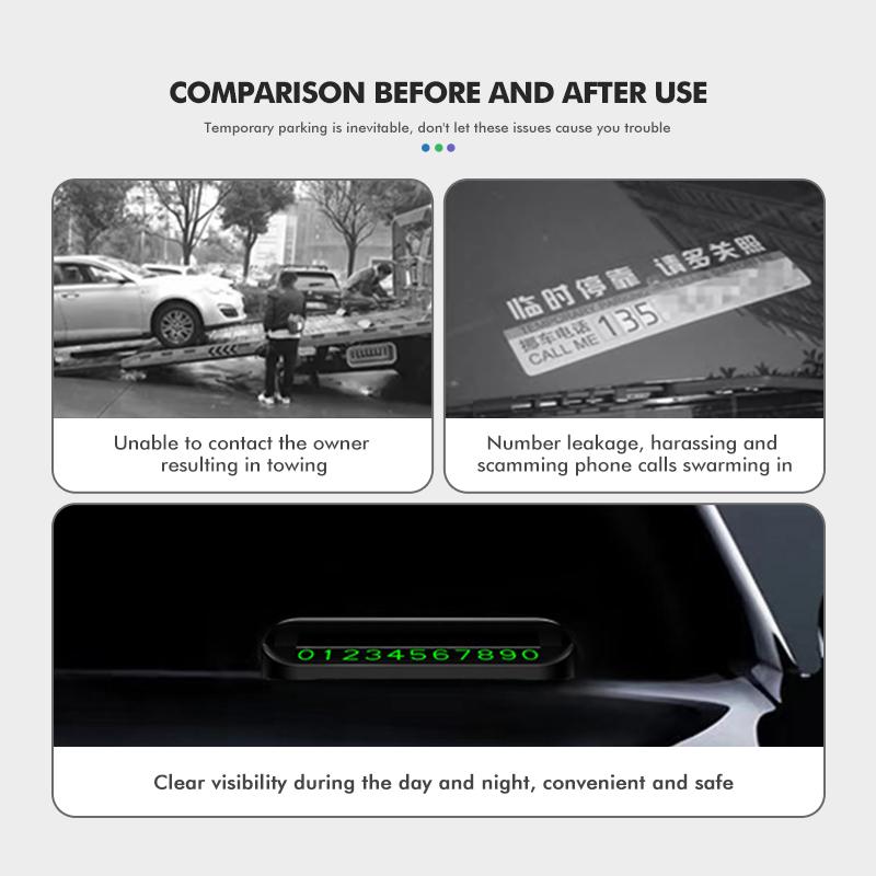 Alloy Car Card Phone Number Plate Temporary Parking Card Plate For Mercedes Benz AMG C180 C300 W124 W176 W177 C200 C260 GLC CLE BF1