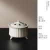 Japanese-style creative handcrafted wood ash three-legged incense burner, retro and simple ceramic household incense base