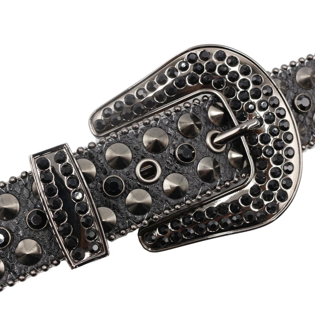 Rhinestone Belt Women Belt Men Designer Rivet Accessories Belt Fashion Trend Punk Designer Men Belt