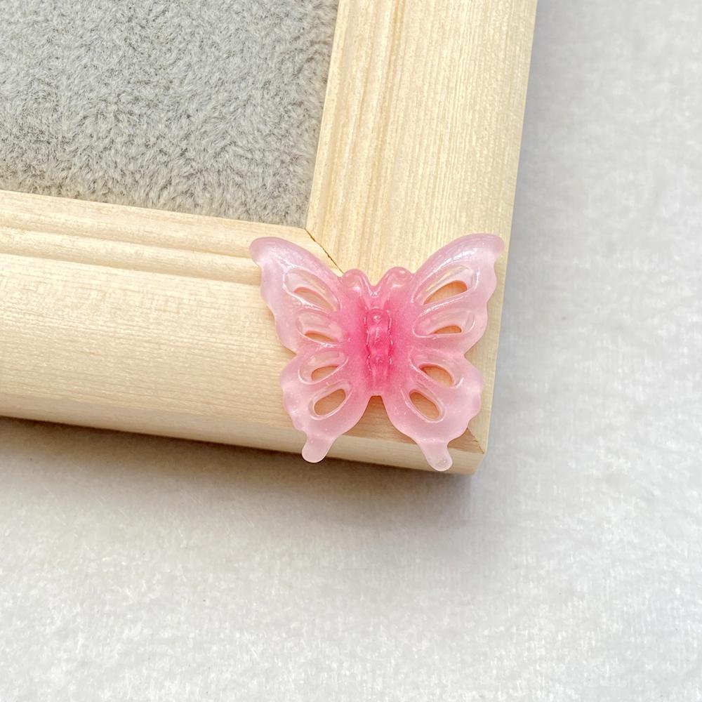 10Pcs Cute and shiny colored cartoon hollow butterfly Flat Back Scrapbook Figurine DIY Bow Decor Accessories Crafts