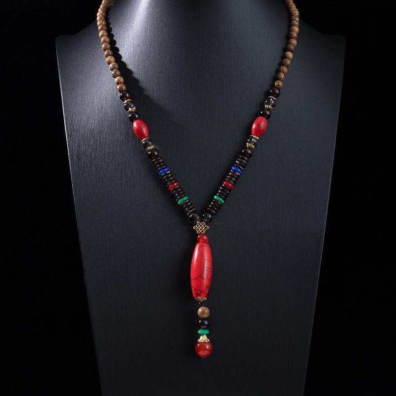 

Water Droplet Pendant Sweater Chain Fashion Bead Necklace Accessories One Size