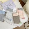 Korean Color-Blocking Thickened Point Yarn Wool Socks For Women Warm Boneless Pile Socks Versatile Mid-Tube Socks