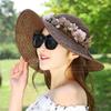 Korean Purchasing Retro Mori Women's Full Hand-woven Flower Big Eaves Sunshade Straw Hat Beach Hat Women's Summer