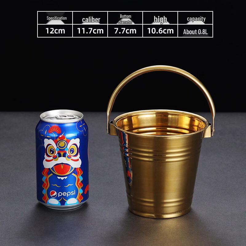 ZISIZ Household Glass Ice Bucket