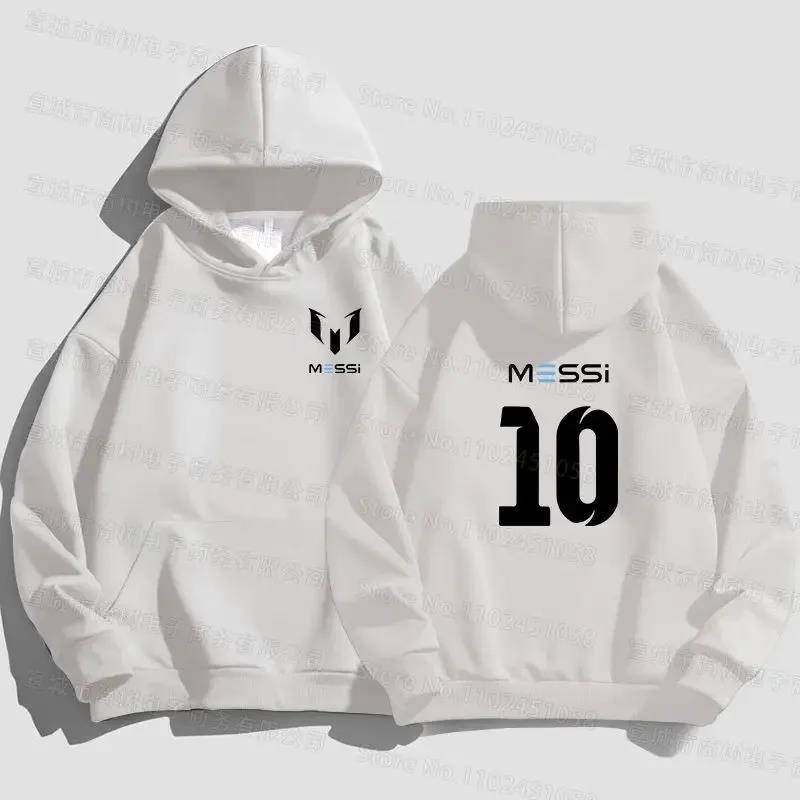 MESSI Baumwolle Bedruckter Hoodie Hohe Qualität Einfarbig Schlichte Sportbekleidung Paar Mode Schlichter Pullover Top Lockerer Street Hoodie