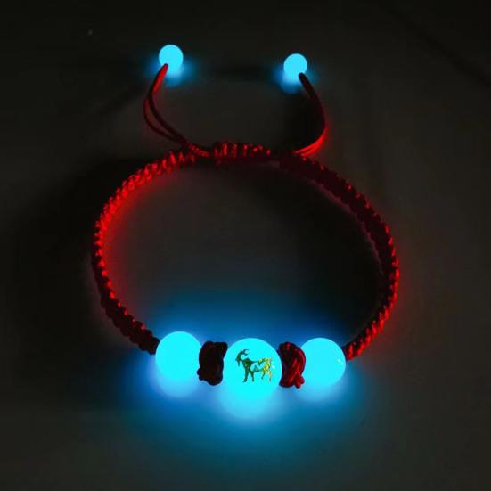 გველი წლის იღბლიანი წითელი თოკის სამაჯური წნული ხელის ჯაჭვი მანათობელი ქვის რეგულირებადი ხელნაკეთი წელი გველი სამაჯური საახალწლო სასაჩუქრე სამაჯური