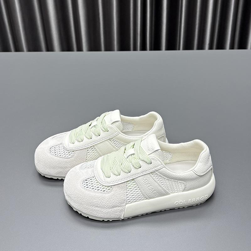 

High-quality leather mesh breathable little white shoes women s 2025 summer new versatile casual sports Forrest Gump training shoes 35