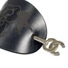 CHANEL 98A With blisters Camelia Hair decoration leather black Women Used