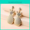 Fashion Golden Pineapple Design Metal Women Earrings For Women Office Jewelry