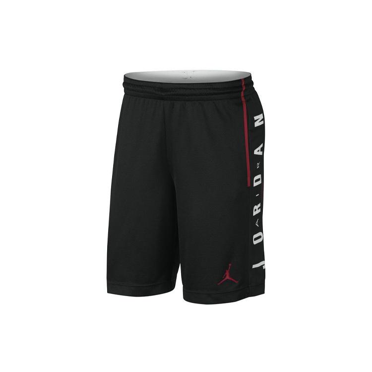 Air Jordan Rise Alphabet Logo Loose Quick Dry Basketball Sports Shorts Black Men s 888377-010 S