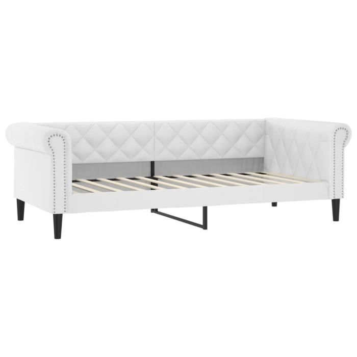 VidaXL Daybed with Mattress White 90x200 Cm Faux Leather 3197720