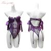 Xianyi Erotic Underwear Pure Lust Temptation Purple Lace See-through Vest Uniform Sexy Straps Passion Suit 202