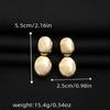 Irregular Teardrop Earrings Modern Design Oval Drop Earrings Lightweight Geometric Earrings  Girl
