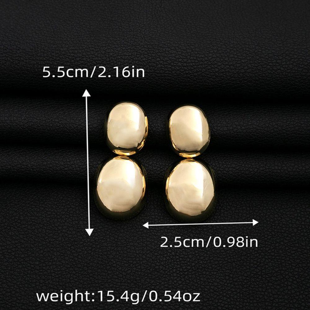 Irregular Teardrop Earrings Modern Design Oval Drop Earrings Lightweight Geometric Earrings  Girl