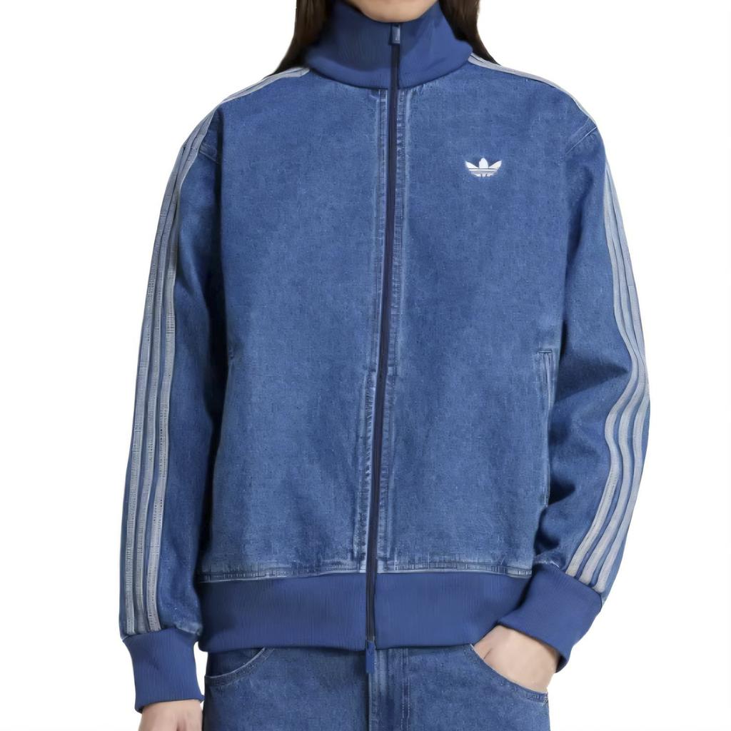 adidas Adicolor Denim Firebird Track Top Medium Blue Denim