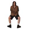 Retro Hollow Out Short Sleeve Shirt for Men, Summer Loose Lazy Style Casual Shirt, Breathable Mesh Design