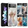 Lavaza Sphynx Sphinx Cat Cover Phone Case For Samsung Galaxy Z Flip 7 6 5 4 3 5G Flip7 Flip6 Flip5 Flip4 Flip3 Black Fundas Shel