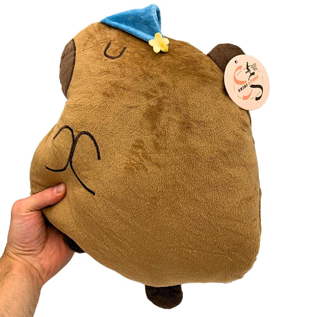 Capybara Sleeping Plush Pillow Cuddly Squish Large Toy