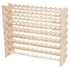 96 Bottle Stackable Modular Wine Rack, 8-Tier Wine Bottle Holder,Solid Wood Floor Freestanding Wine Storage Rack For Pinot Noir bottles,For Kitchen,