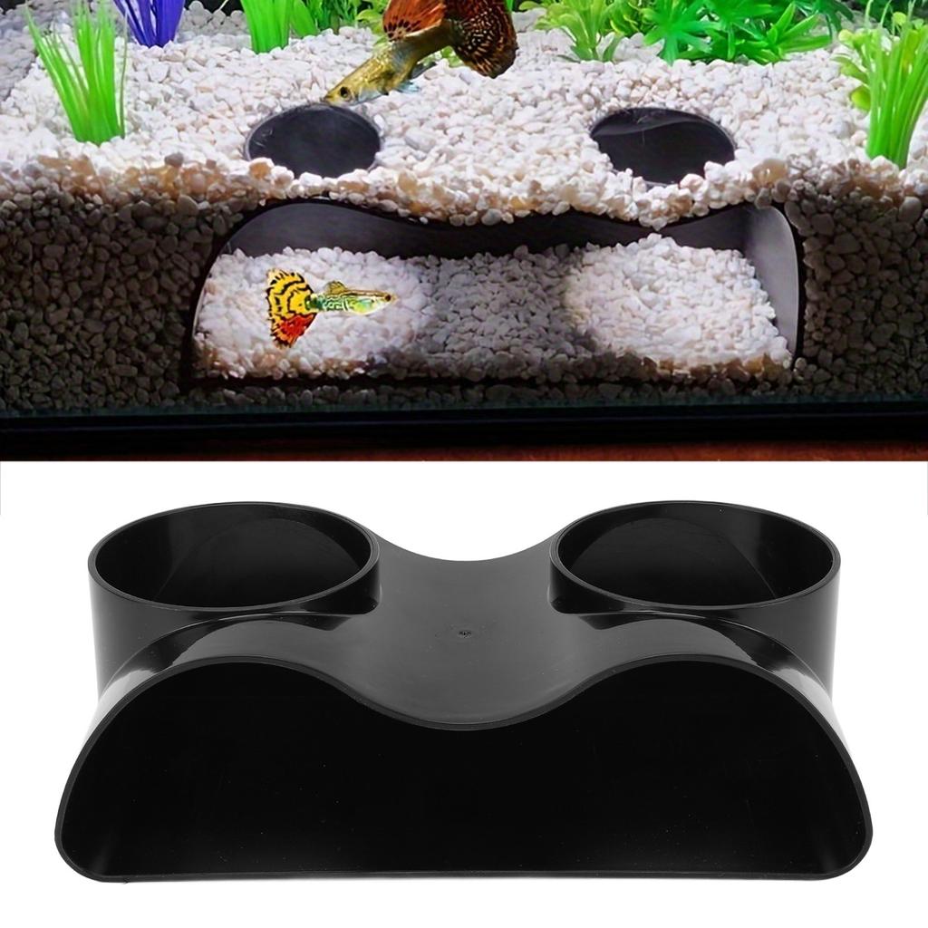Aquarium Tunnel with 2 Entrances Fish Tunnel Shrimp Cave for Aquarium Fish Tank Decorations Hideout