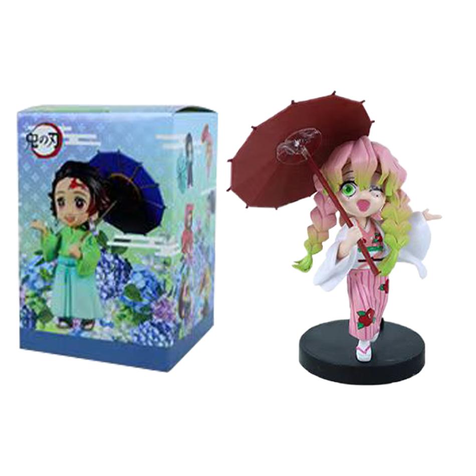 Animation 6Pcs/Kit Q Version Demon Slayer Boxed Action Figure Miniature Figurine Decoration Piece Attachment Animation Design Adorable Decoration