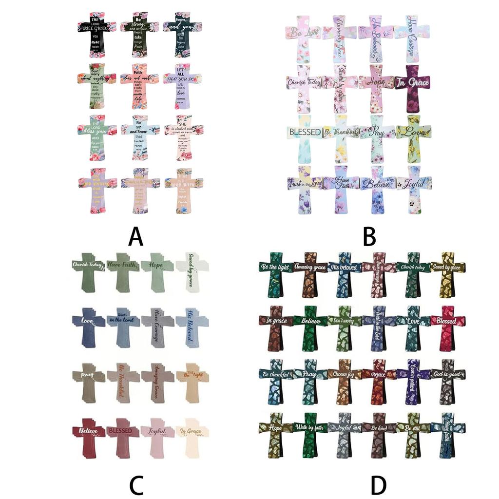 12/16/24 Pcs Christian Cross Magnetic Page Markers Religious Bible Verses Bookmarks Magnetic Page Clips for Women & Men