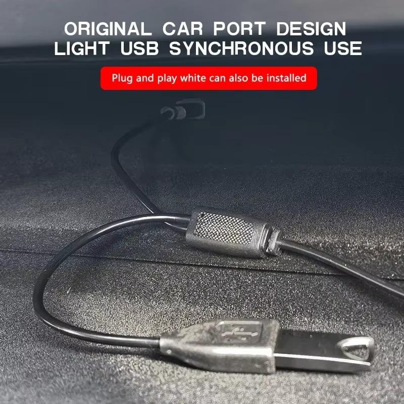 For Tesla Model 3 Y Instrument Panel Ambient Light Wireless Charging LED Atmosphere Light APP Control LED Strips Neon Lighting