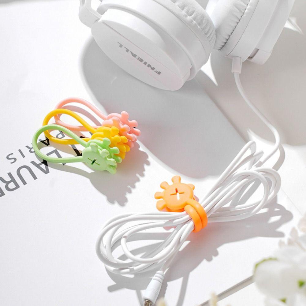 

Soft Headset Type Bobbin Winder Magnet Silicone Hubs Cord Holder Mobile Phone Headset
