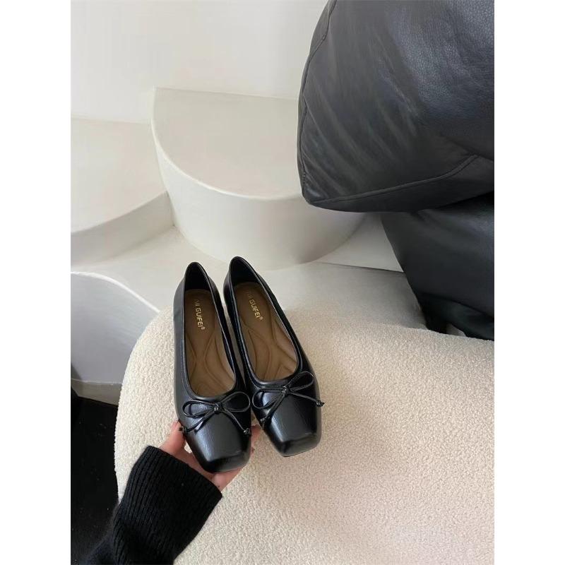 Rundspitzige Niedrig geschnittene High Heels - Neuer Stil Flache Vielseitige Basisschuhe