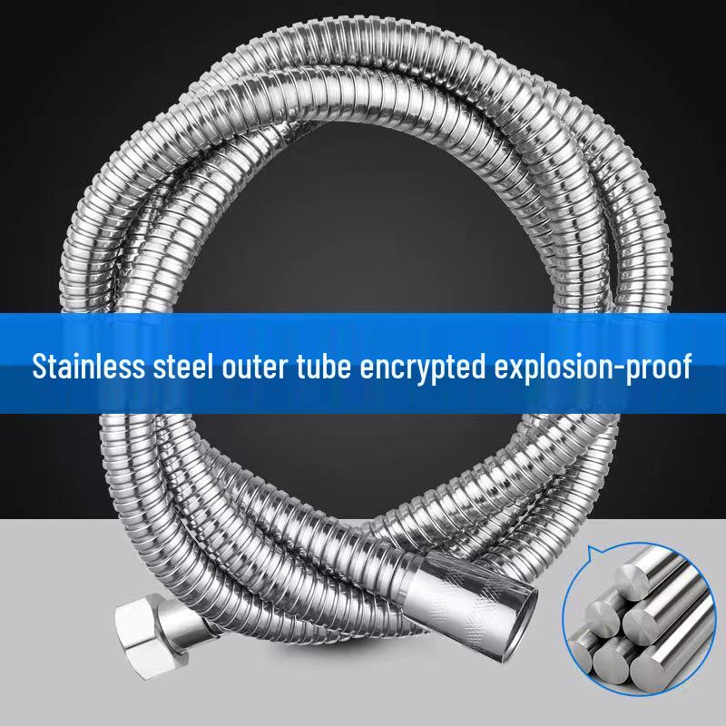 Supercharged Stainless Steel Explosion-Proof Shower Hose for Hot and Cold Water