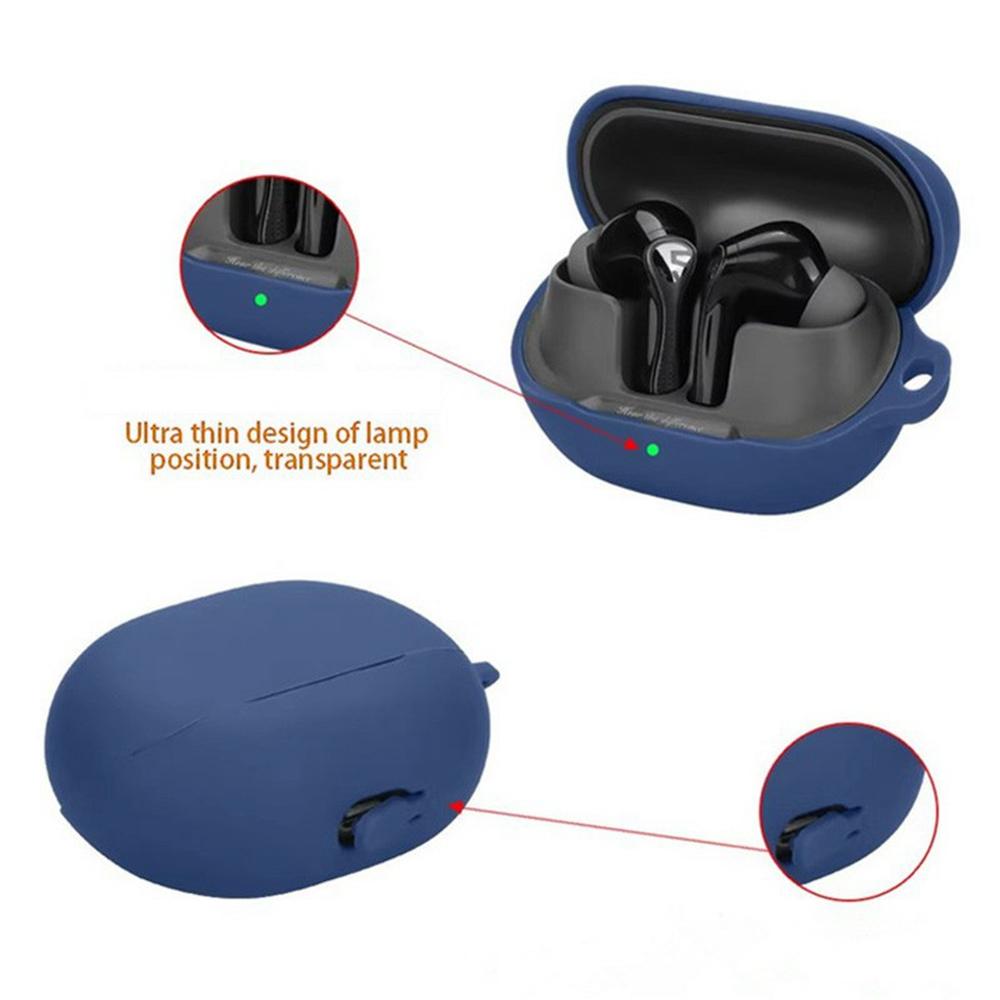 For SoundPEATS Air5 Pro Silicone Case with Anti Lost Buckle Bluetooth-Compatible Earphones Protective Cover