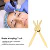 Compass Eyebrow Ruler Adjustable Accurate Positioning Stainless Steel Material Gold Compass Design Brow Measuring Tool