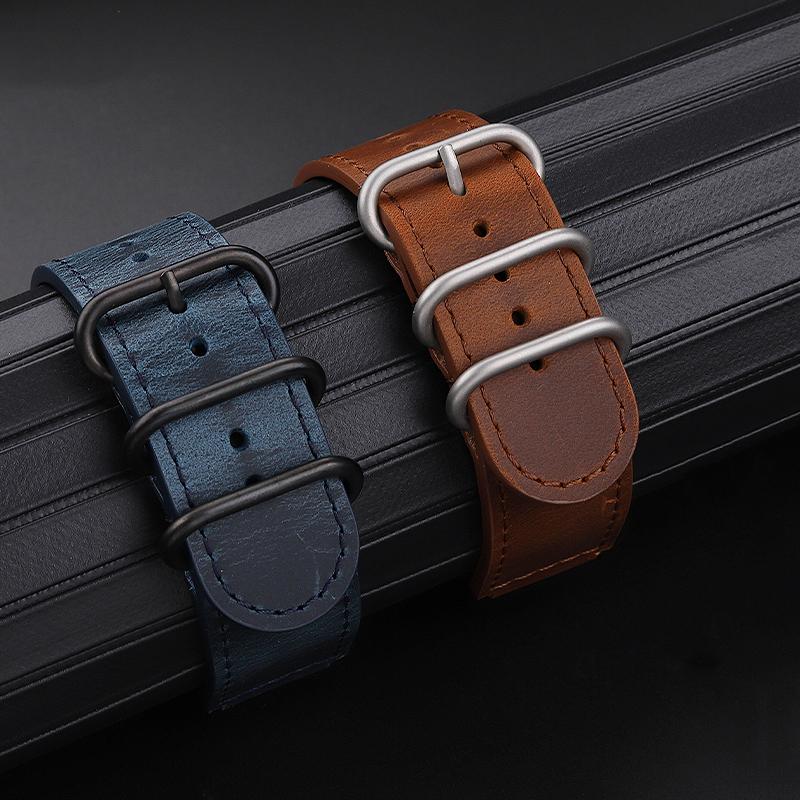 Für Casio Uhrenarmband PRW6900Y/6800 Lederarmband PRW-60Y/50Y Retro Vintage Rindsleder Armband Uhrenarmband Schwarz Braun 23mm